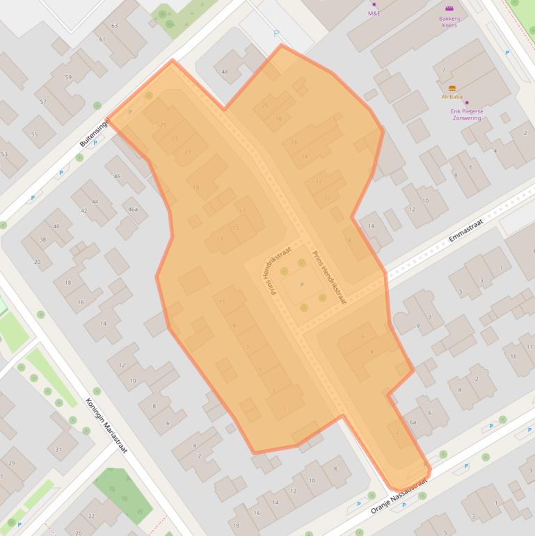 Kaart van postcodegebied 6951AT.