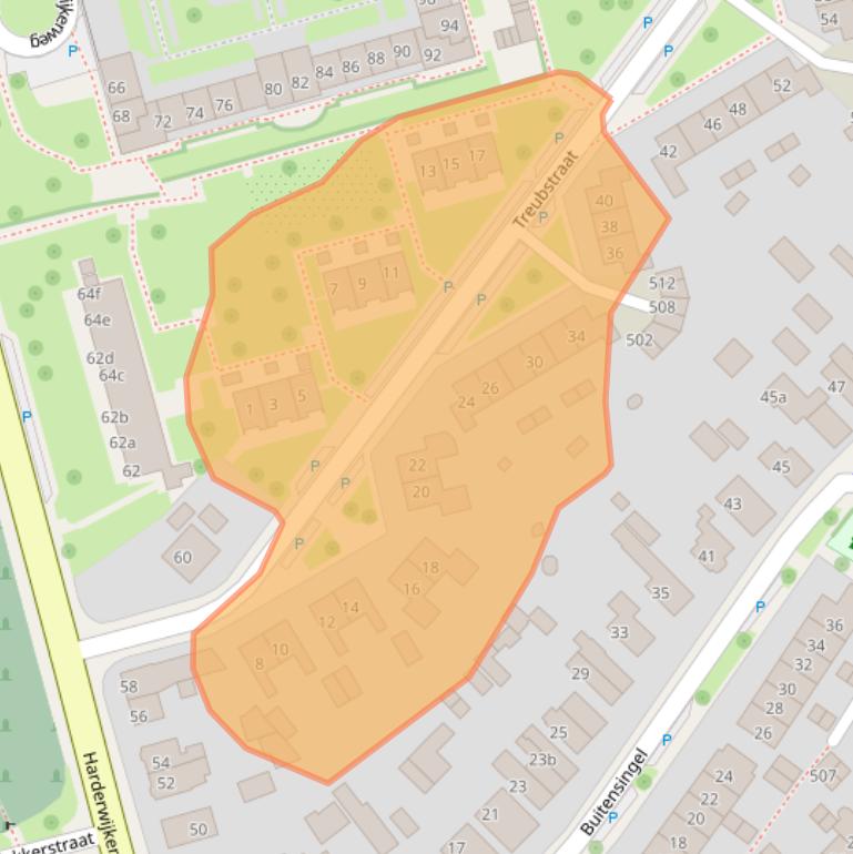 Kaart van postcodegebied 6951BA.