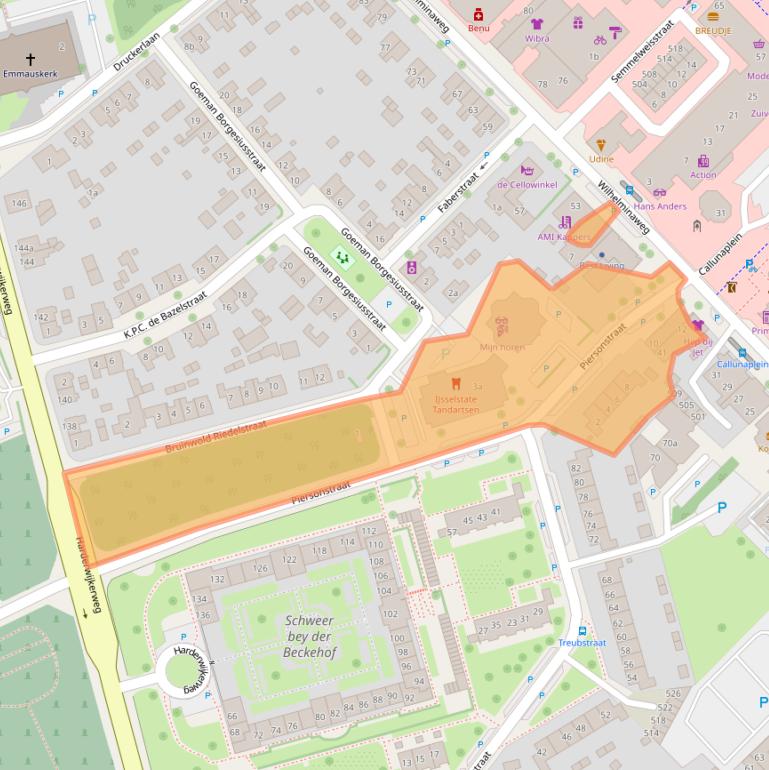 Kaart van postcodegebied 6951BD.