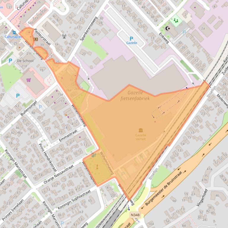 Kaart van postcodegebied 6951BP.