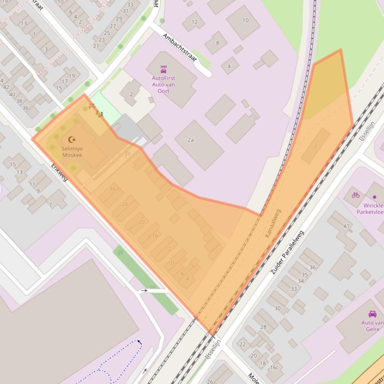 Kaart van postcodegebied 6951BV.