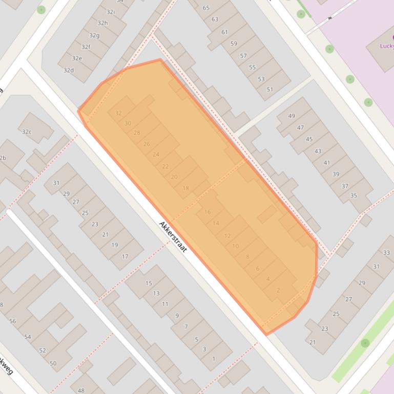 Kaart van postcodegebied 6951BZ.