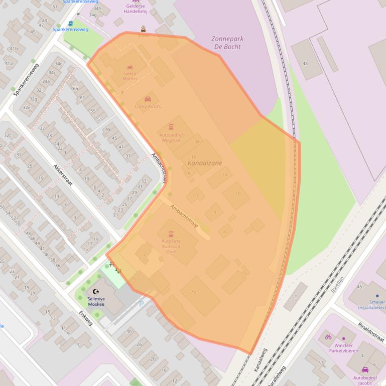 Kaart van postcodegebied 6951CC.