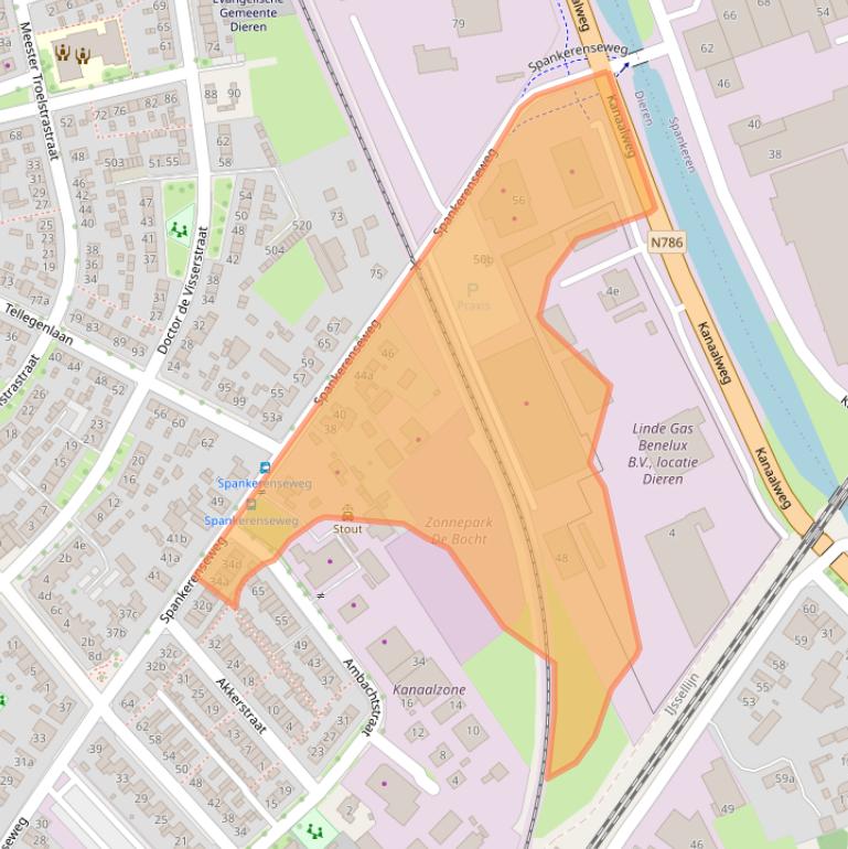 Kaart van postcodegebied 6951CH.