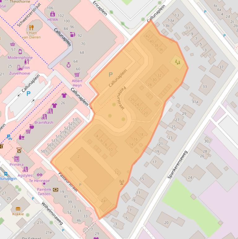 Kaart van postcodegebied 6951CK.