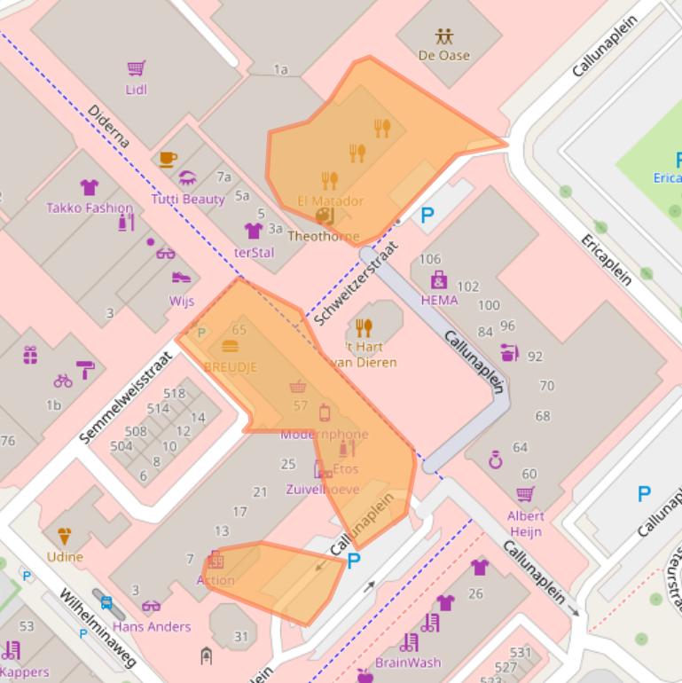 Kaart van postcodegebied 6951CN.