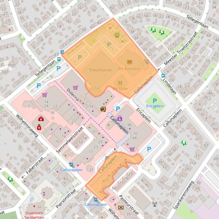 Kaart van postcodegebied 6951CP.