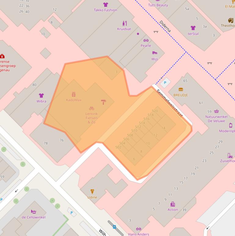 Kaart van postcodegebied 6951CS.