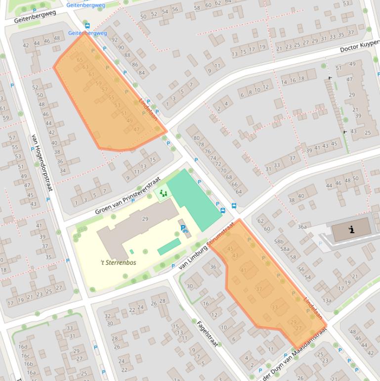 Kaart van postcodegebied 6951DH.