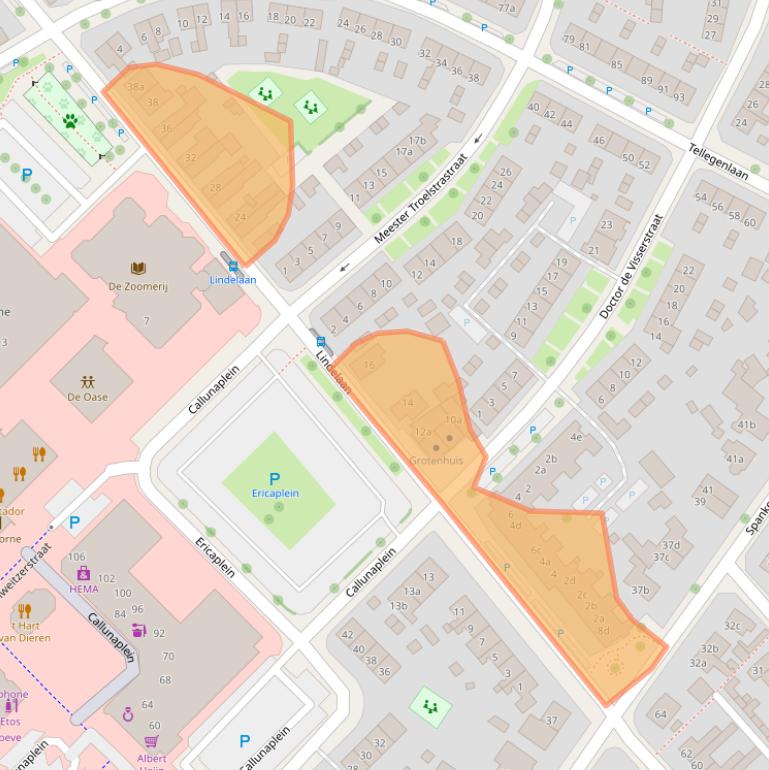 Kaart van postcodegebied 6951DJ.