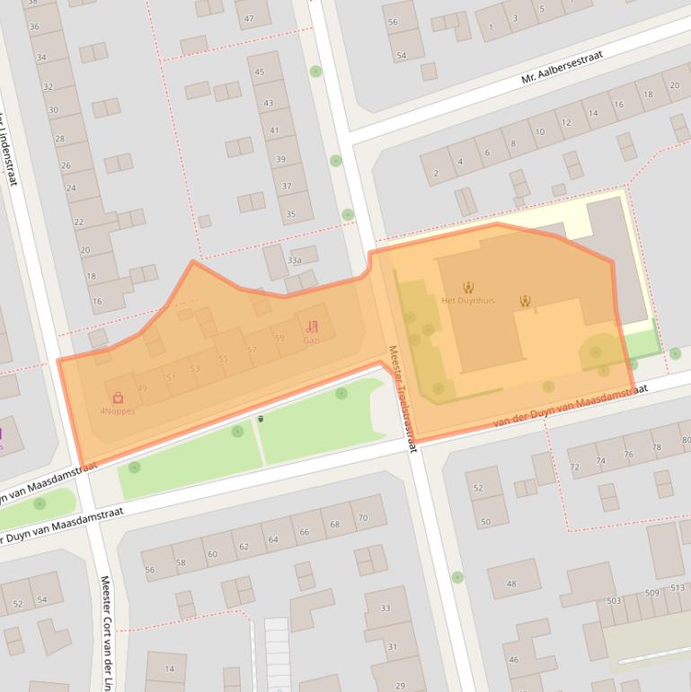 Kaart van postcodegebied 6951DS.