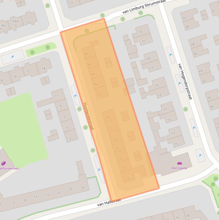 Kaart van postcodegebied 6951EL.