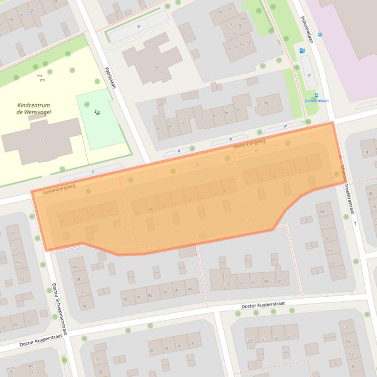 Kaart van postcodegebied 6951HC.