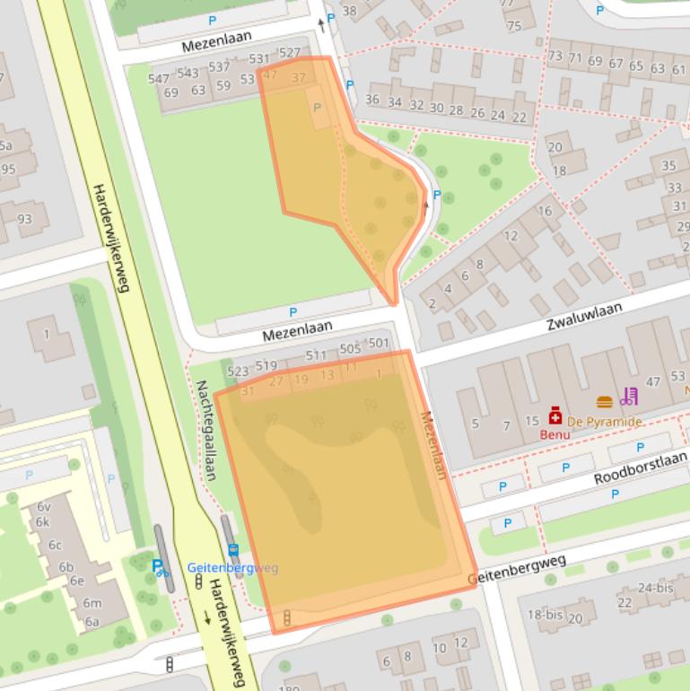 Kaart van postcodegebied 6951HJ.