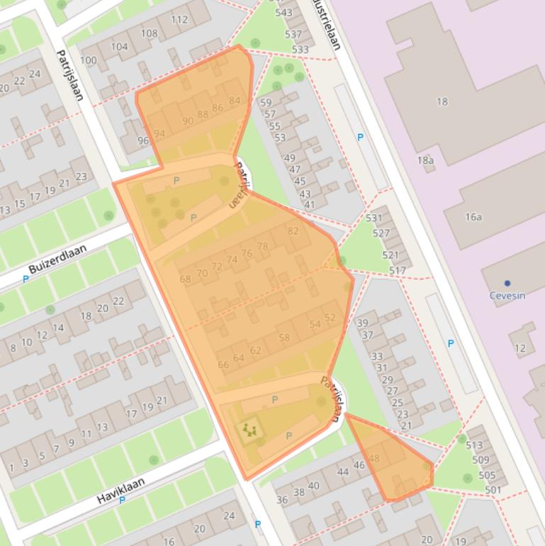 Kaart van postcodegebied 6951JX.