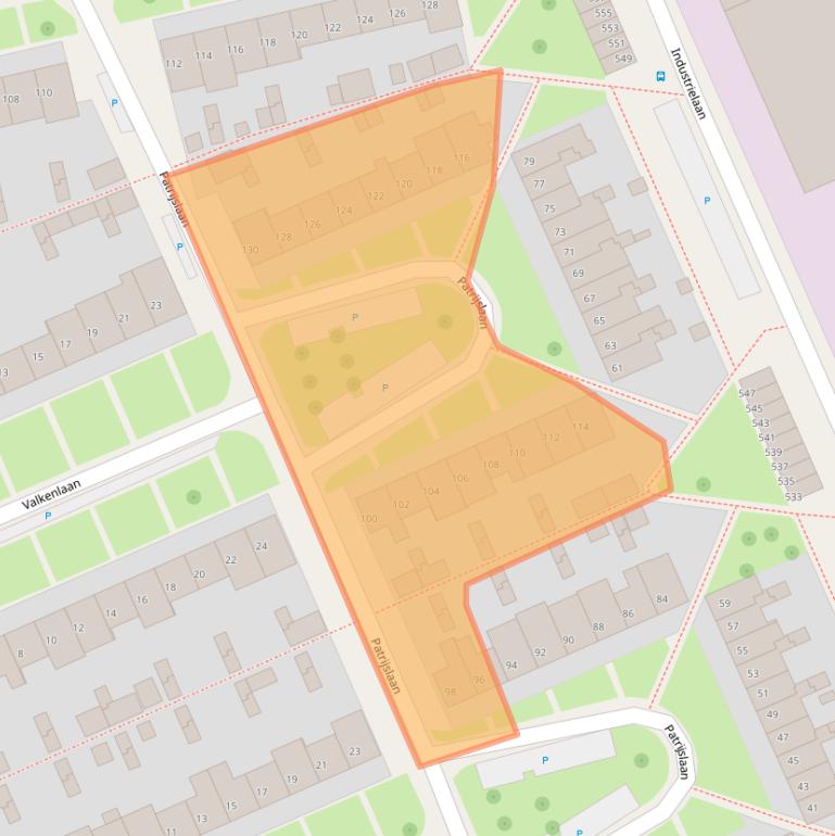 Kaart van postcodegebied 6951JZ.