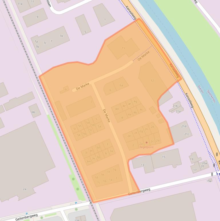 Kaart van postcodegebied 6951KM.