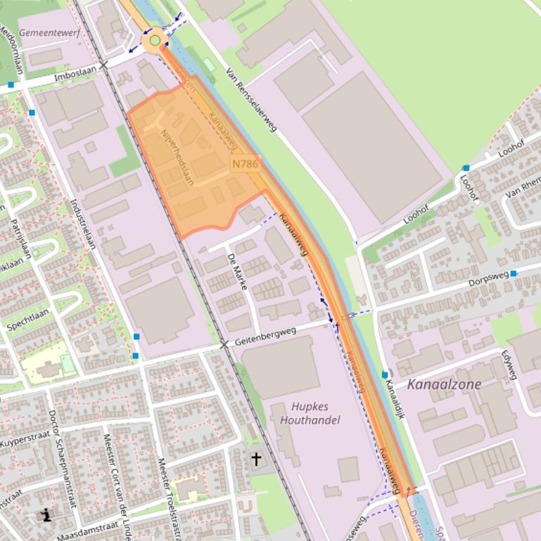 Kaart van postcodegebied 6951KN.