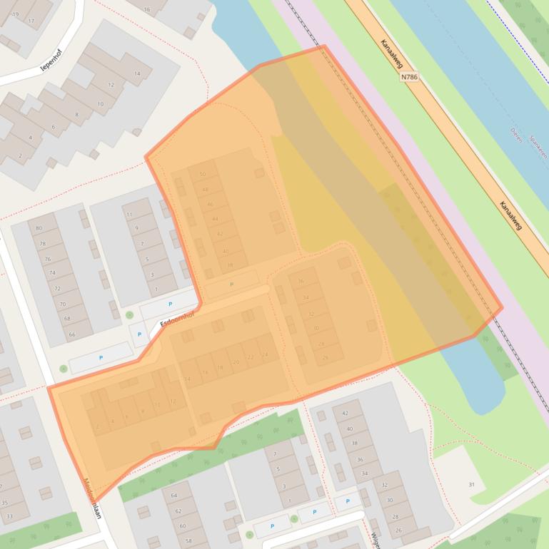 Kaart van postcodegebied 6951LM.