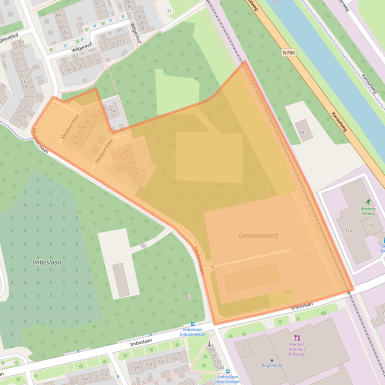 Kaart van postcodegebied 6951LT.