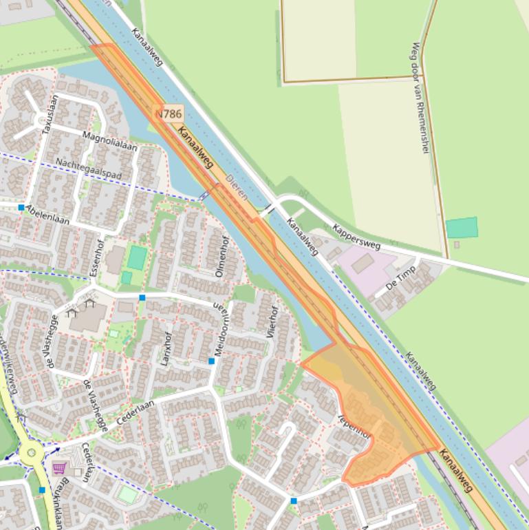 Kaart van postcodegebied 6951MG.