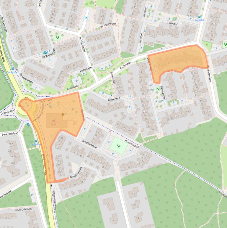 Kaart van postcodegebied 6951MN.