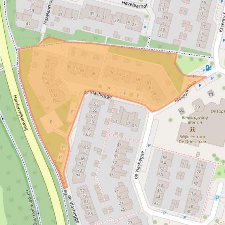 Kaart van postcodegebied 6951NP.