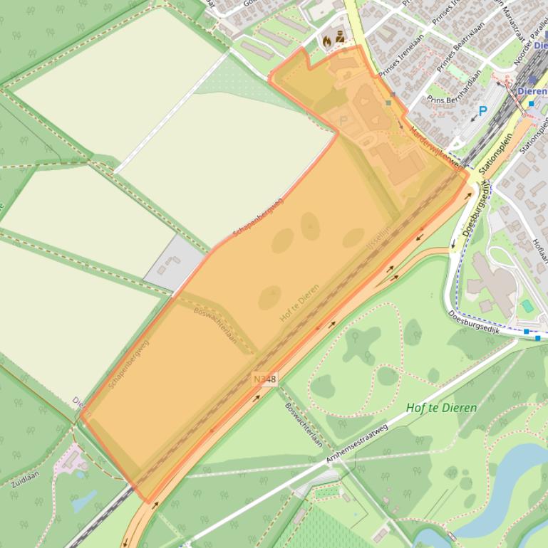 Kaart van postcodegebied 6952AA.