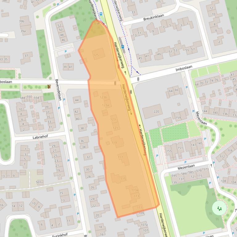 Kaart van postcodegebied 6952AG.