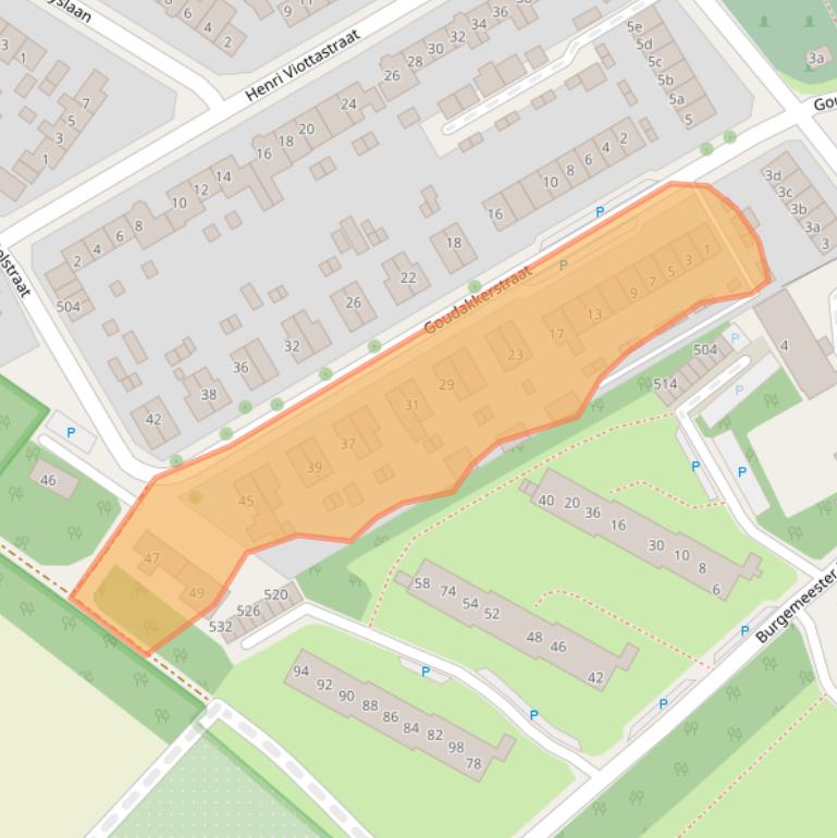 Kaart van postcodegebied 6952BD.