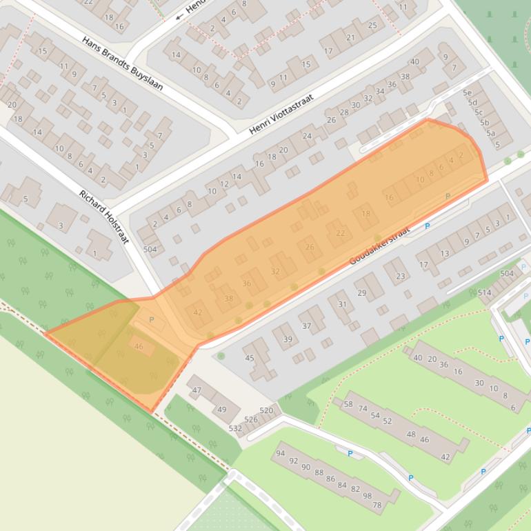 Kaart van postcodegebied 6952BE.