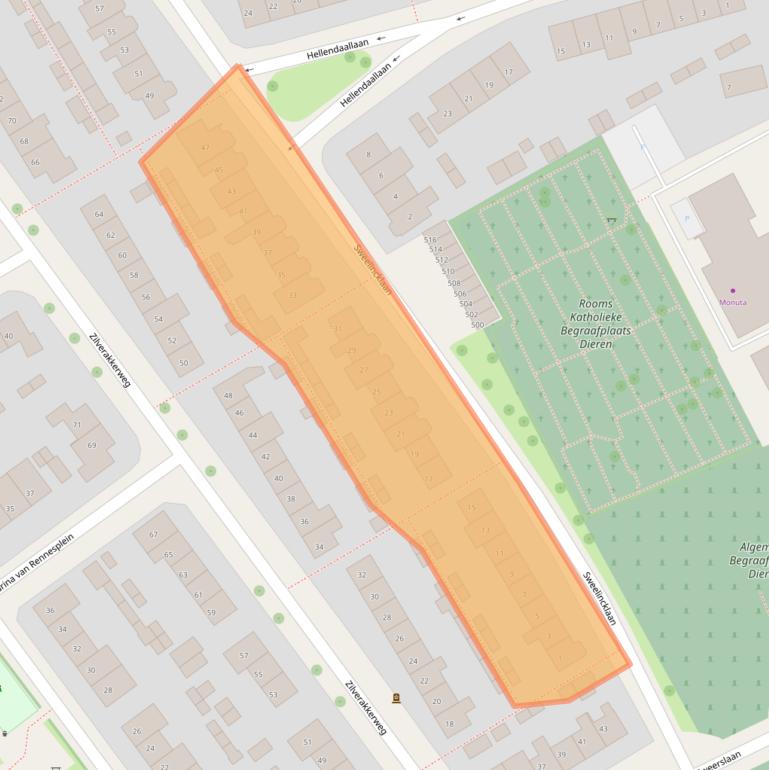 Kaart van postcodegebied 6952EA.