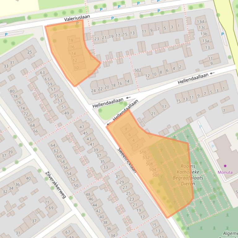 Kaart van postcodegebied 6952ED.