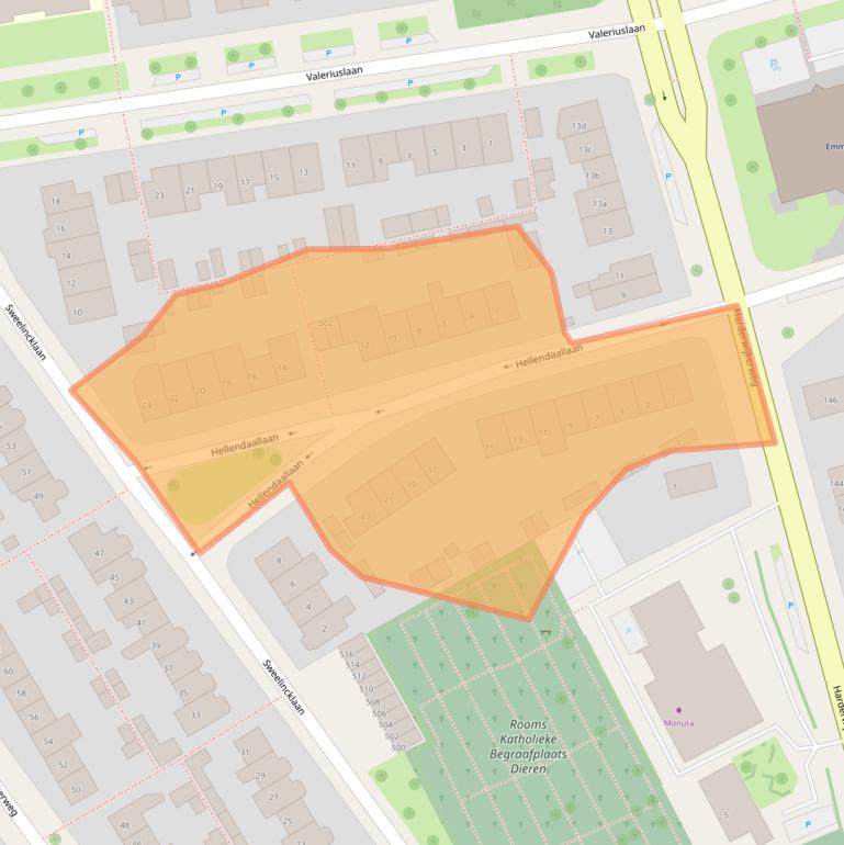 Kaart van postcodegebied 6952EH.