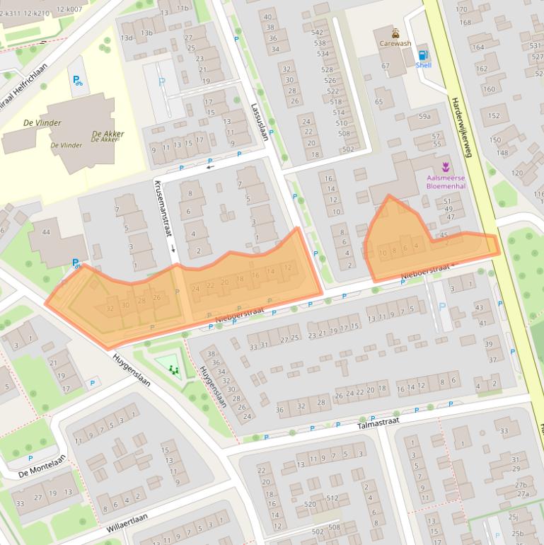 Kaart van postcodegebied 6952ET.