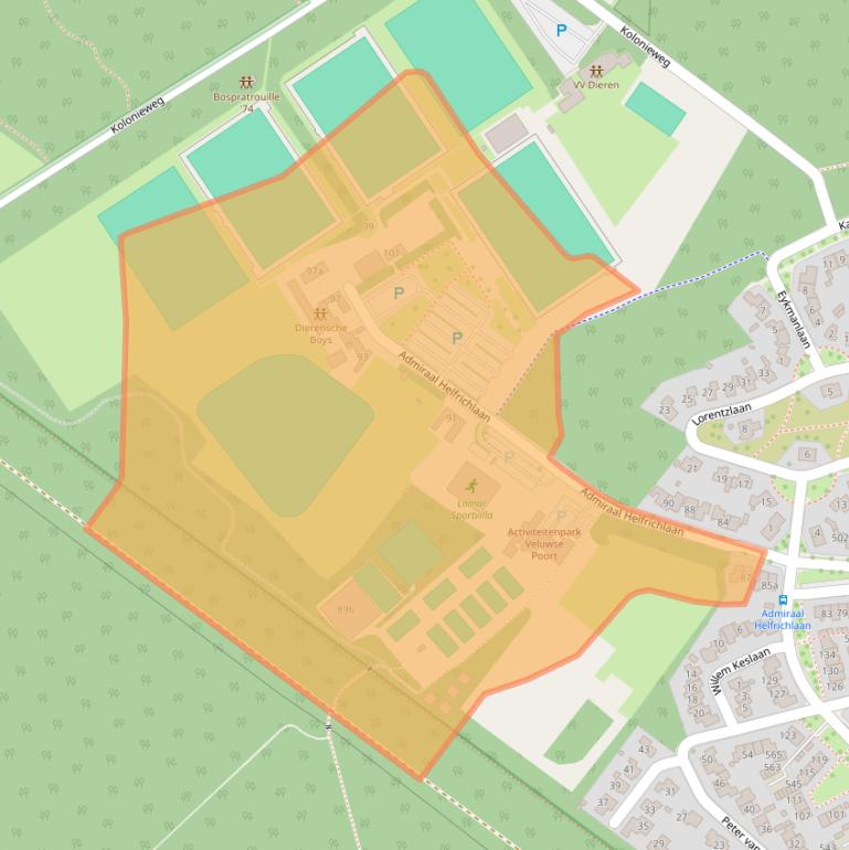 Kaart van postcodegebied 6952GD.