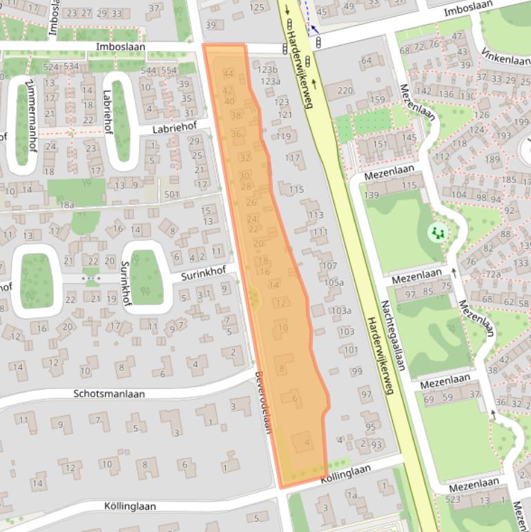 Kaart van postcodegebied 6952JJ.