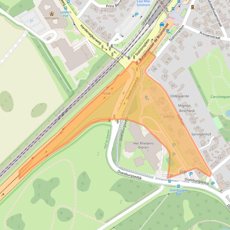 Kaart van postcodegebied 6953AL.