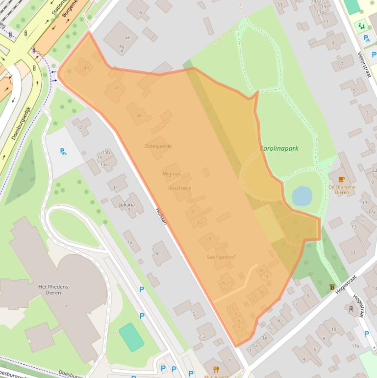 Kaart van postcodegebied 6953AM.