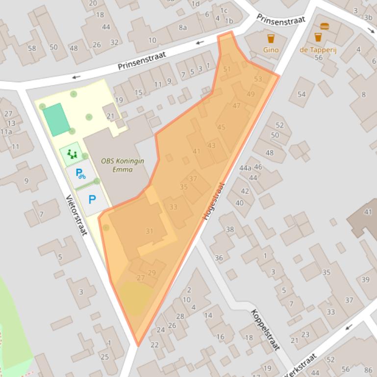 Kaart van postcodegebied 6953AR.