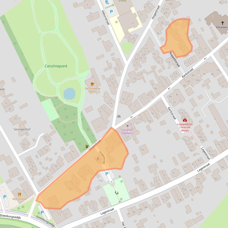 Kaart van postcodegebied 6953AS.