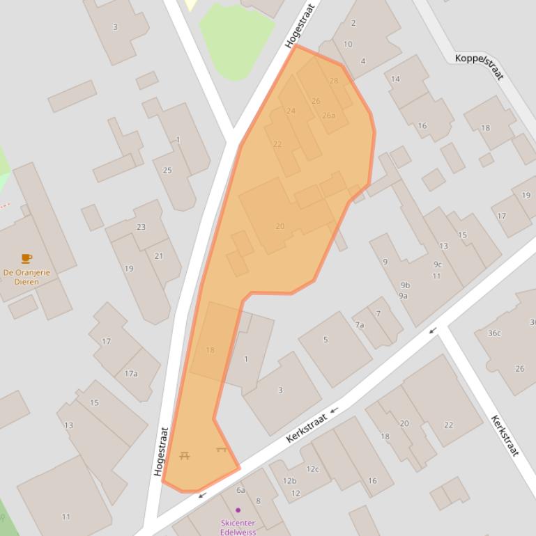 Kaart van postcodegebied 6953AT.