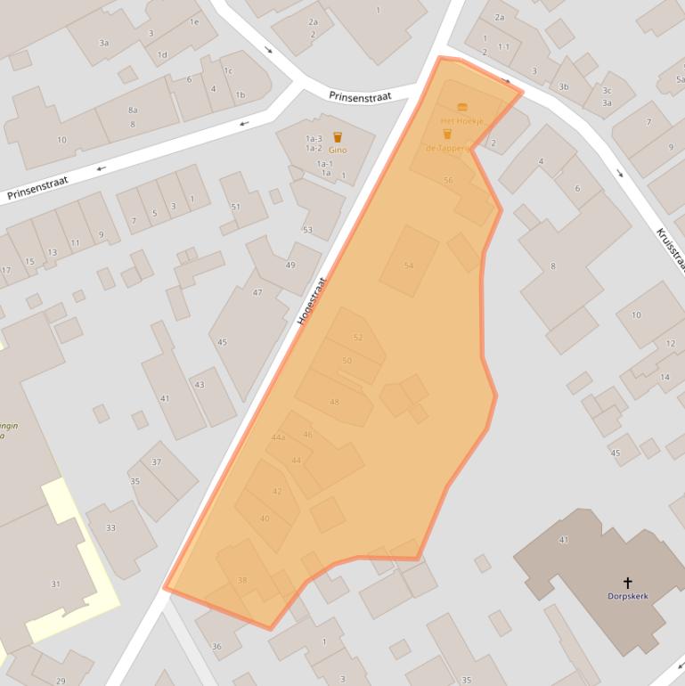 Kaart van postcodegebied 6953AW.