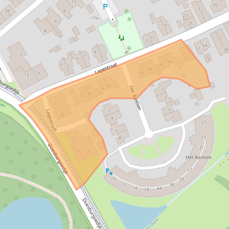 Kaart van postcodegebied 6953BD.