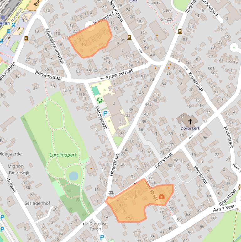 Kaart van postcodegebied 6953BM.