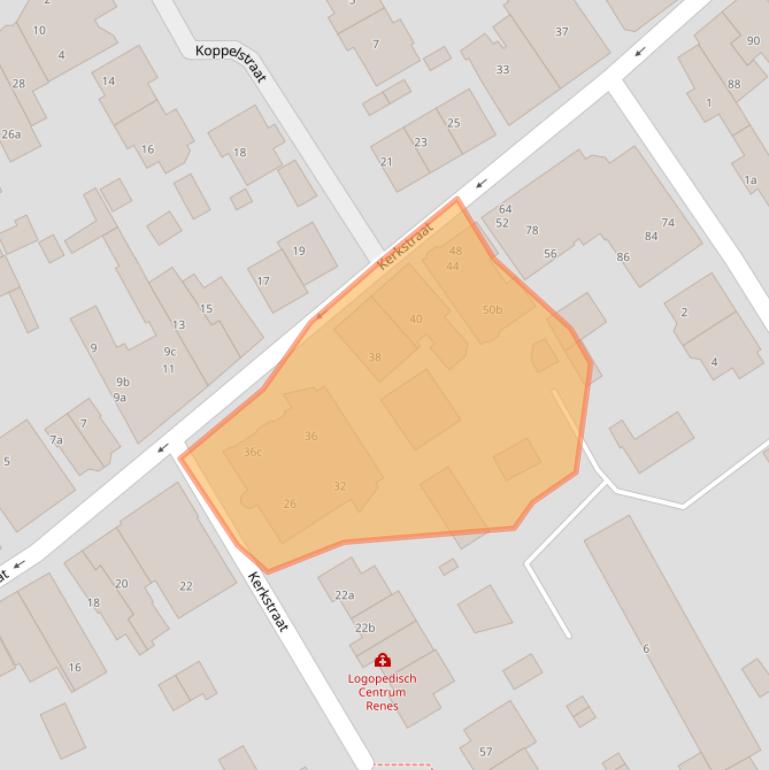 Kaart van postcodegebied 6953BN.