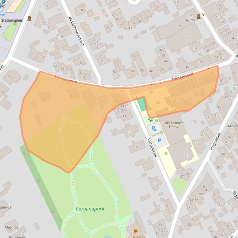 Kaart van postcodegebied 6953BS.