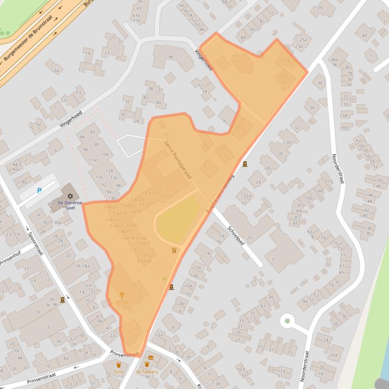 Kaart van postcodegebied 6953CG.