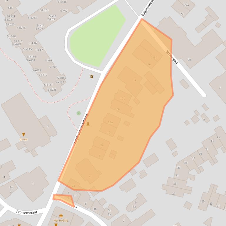 Kaart van postcodegebied 6953CK.