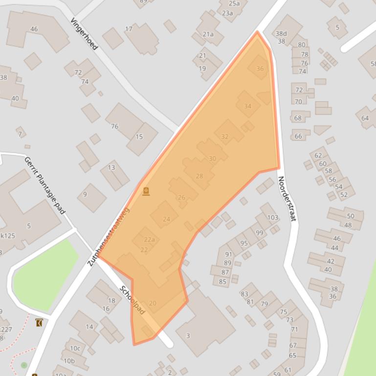 Kaart van postcodegebied 6953CL.